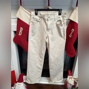 American Eagle Outfitters Off-White Jeans women’s size 8 regular  90’s style